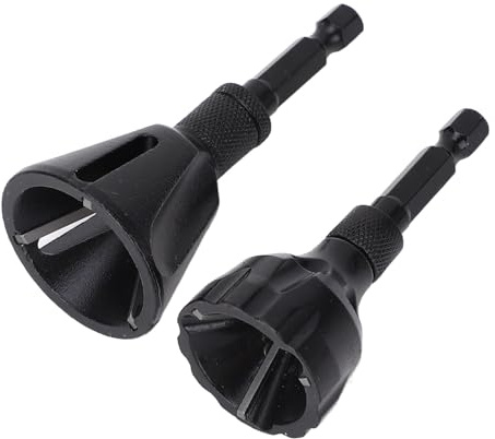Fafeicy 2 Pack Tungsten Steel Deburring Tool 3 Flute Thread Repair Kit for 3-25mm Metal Rods and Screws