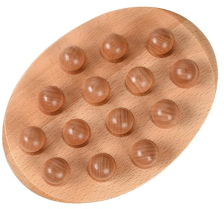 MAGICLULU Masseur Corporel en Bois Robuste Brosse de Massage Fascia pour Tout le Corps Outil Gua Sha Manuel pour Améliorer Circulation Sanguine et Massage Abdominal Relaxant Usage à