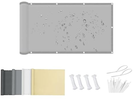 DSRDRFG Tenda a Vela Parasole 2.5x5.5M Vela Ombreggiante Rettangolare Impermeabile, Protezione UV 95%, Proteggere dal vento e dalla pioggia Tende da Sole per Patio Esterno Giardino, Grigio chiaro