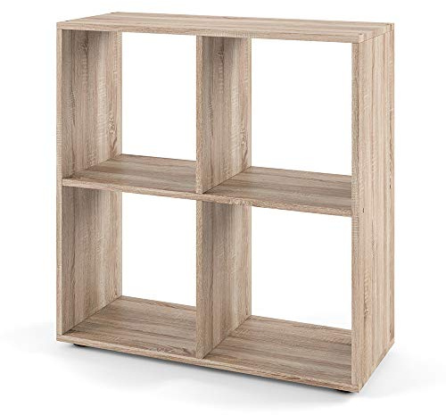 Vicco Raumteiler Tetra, Sonoma, 72.6 x 72 cm | zur Aufbewahrung und Präsentation von Büchern oder Dekoboxen