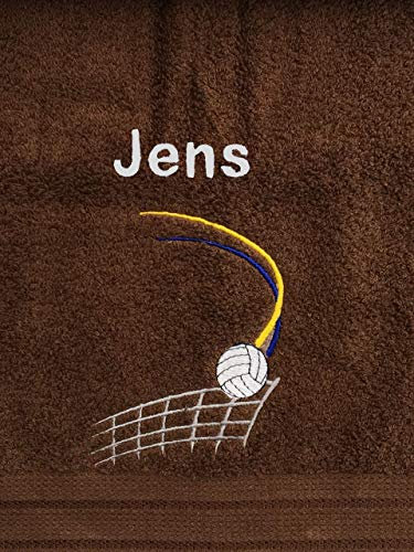 Volleyball Handtuch bestickt mit Motiv und Name