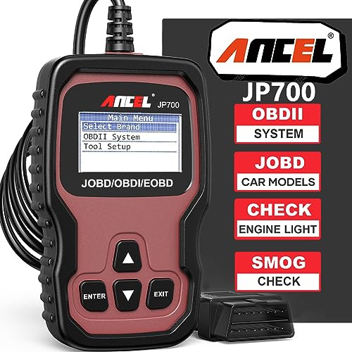 ANCEL JP700 OBD2 Diagnosegerät für japanische Fahrzeuge JOBD Codeleser Auto OBDII Scanner Motor Fehlercode Auslesegerät Motorlicht ausschalten Fehlercodeleser