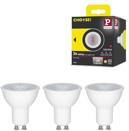 Paulmann 28785 LED Einbauleuchte Choose 3er Set 3x6,5W 3step dim dimmbar Einbaustrahler Weiß Spot Einbaulampe 2700K GU10