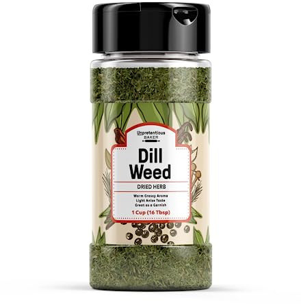 Unpretentious Dill Weed, 1 Cup, Light Anise Taste, Garnish