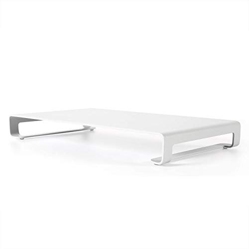 DISPLAY SALES Monitor Ständer aus Aluminium | Minitorerhöhung Bildschirmständer als 2er Pack erhältlich (Weiß)