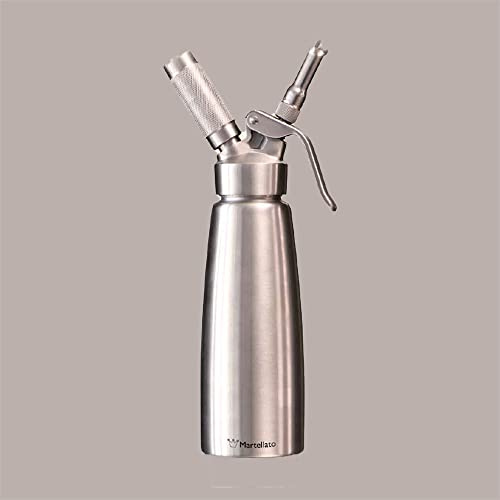 Lucgel Sifone Professionale per Panna Montata in Acciaio Inox Capacità 1000 ml
