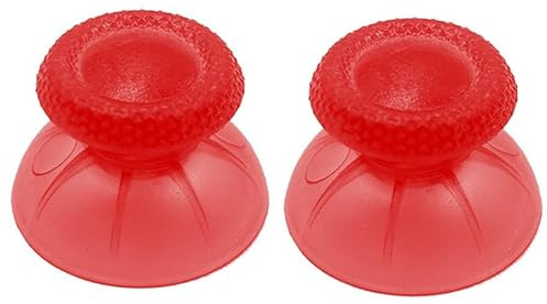 2 x JOYSTICK PARA SONY PS5 PLAYSTATION 5 ANALOGICO MANDO ROJO TRANSPARENTE