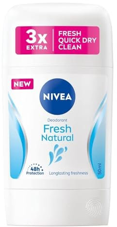 NIVEA Stick da donna FRESH NATURAL, protezione 48H, confezione da 2, 2 x 50 ml