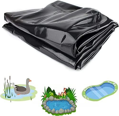 DECAKE Teichfolie, robuste Teichfolie, 2 x 2 m, 2,5 x 2,5 m, 5 x 4 m, 5 x 5 m, 6 x 6 m, 10 x 10 m, flexibel, kostenlose Unterlage, resistente Landschaftsauskleidung, HDPE, ideal für Koi-F