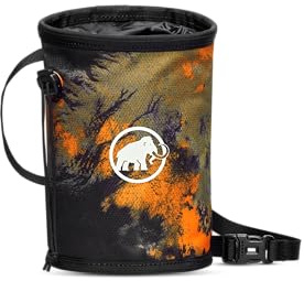 Mammut Gym Print Chalk Bag | Climbing Accessories, With Brush Holder & Phone Pocket | One Size, Black