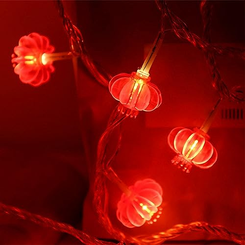Tnfeeon Guirlande Lumineuse de Lanterne Rouge, Lanterne Chinoise Guirlande Lumineuse Coque en PVC pour Les Cours (#1)