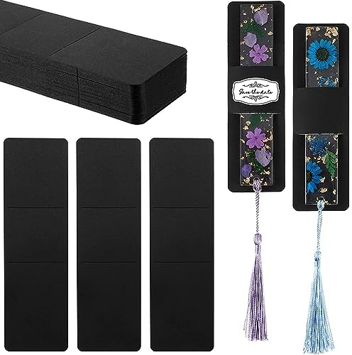 Creperture 50 Stück Lesezeichen Halter Set zum Selbermachen, Schwarz
