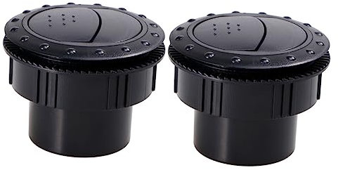 ibasenice 2stücke Ventilationsauslässe Für Klimaanlage Drehbare Runde Deckenventile Geeignet Für Wohnmobile Boote Und Atvs Schwarz