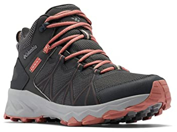 Columbia Peakfreak 2 Mid Outdry, Scarponi da trekking ed escursionismo a vita media Donna, Dark Grey Dark Coral, 38.5 EU
