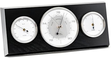 Fischer 9103S-06-100 Station météo d'intérieur Re-Design - Thermomètre, baromètre, hygromètre au design vintage fait en Allemagne