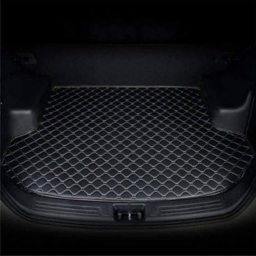 JUNJIKAIDAN Auto Leder Kofferraummatten für Accord Tourer 2003-2007, Wasserdicht Kofferraum Cargo Schutzmatten Auto ZubehöR,C/Black~Beige