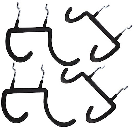 PLAFOPE Ganci Porta Trapano 4 Pezzi Ganci Da Parete Perforati in Acciaio Espositore Per Utensili Con Pannello Facile Da Installare Gancio Per Uso Domestico