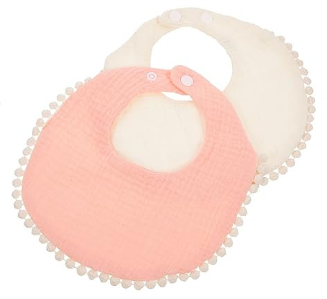 IWOWHERO 2stücke Lätzchen Aus Baumwolle Crumpled Bibs Für Neugeborene Saugfähige Spucktücher Für Füttern Und Alltag Sanften Farben