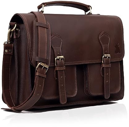 Messenger Bag für Herren, Leder Messenger Bag für Männer & Frauen, Vintage Handgefertigte Laptop-Kuriertasche Crossbody, Business Laptop Messenger Bag für Männer, handgefertigte Leder Satchel Taschen