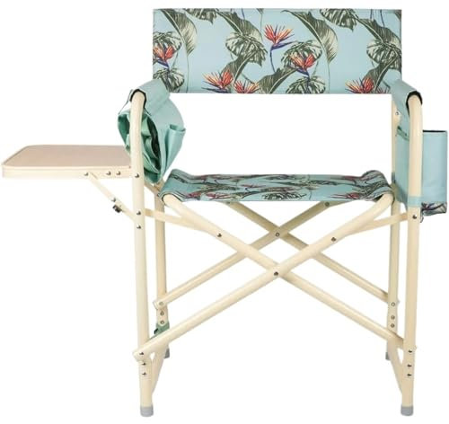 LXLAEOANG Regiestuhl klappbar Campingstuhl Outdoor Regiestuhl mit Beistelltisch - Strandstühle for Erwachsene - Campingstühle mit Tisch Klappstuhl