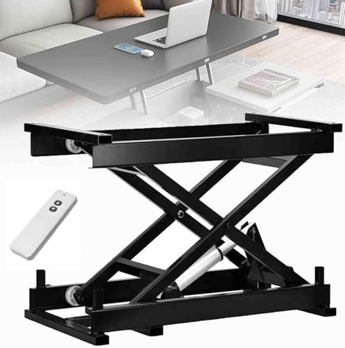 Elektrischer Scherenhubtisch, 350 lb Tragkraft, elektrische Hebebühne, verstellbare, klappbare Hebebühne, einfaches Anheben, Sitz- und Steh-Laptop-Schreibtischerhöhung, 400 x 320 x 310 mm, verkabelt