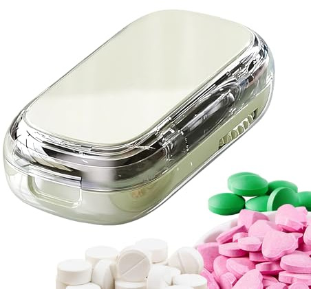 Tagliapillole Contenitore Settimanale E Giornaliero | Porta Medicinali Divisore Portatile Per Casa, Ospedale, Anziani, Bambini, Adulti, Infermieri, Scuola, Viaggi, Lavoro, Uso