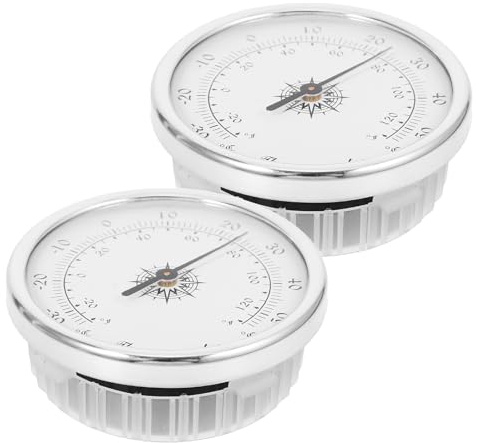 FUNOMOCYA 2 Piezas Mini Termómetros Colgantes para Interior Medidor para Sauna Invernadero y Habitación Monitor Preciso de Temperatura Ambiental