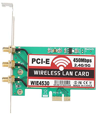 Generic Tarjeta de Red de Control Principal de Doble Banda de para CPU, Repetidor de Soporte/Ap con Cable, 1 Tarjeta de Red con 3 Antenas Externas para Señal WiFi Rápida