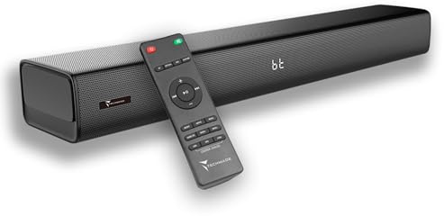 TECHMADE Soundbar TV 2.1 con Subwoofer Integrato - Potenza Max 80W - Bluetooth, Ingressi HDMI ARC/AUX/Ottico - Audio Potente, Bassi Profondi - Compatta, installazione Anche su Parete
