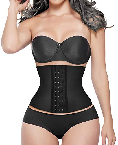 Yianna Midjetränare dam latex korsett midjeformare underbröst korsett kort torso
