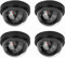 Sentry CCTV 4X Immitation Dummy Fake Dome CCTV Camera Fake Security Cams With Flashing Red LED Light