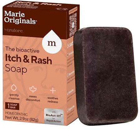 Marie Originals Itch Relief Soap Body Wash Bar - All Natural Instant Relief from Insect Bites, Chicken Pox, Chiggers and Other Skin Irritations ie. Anti- Itch Calming Soap