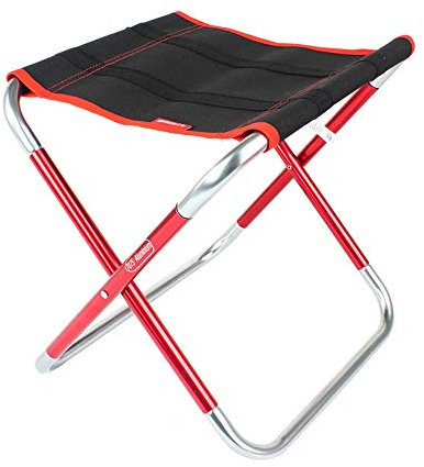 WANGLXFC Tragbar Klappstühle Outdoor Hocker, Camping Aluminium Klapphocker Faltbar, Campinghocker Kompakt (25 * 31 * 30cm) Unisex, Red