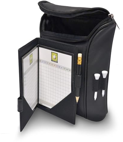 Longridge Accessoire Golftasche mit Scorecard, Schwarz,