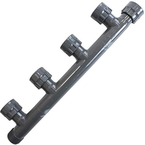 Rain Répartiteur de valve en PVC 1 pour électrovanne électrovanne PE tuyau pivotant multi-T 2 voies 3 voies 4 voies (répartiteur 4 voies)