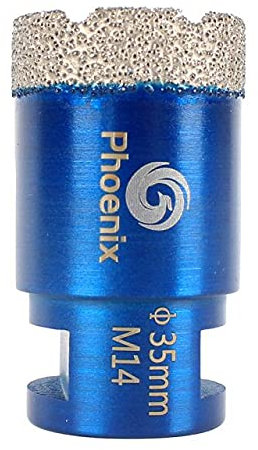 Raizi Vacuum Brazed Diamond Core Drill Bit Diamond Hole Saw for Porcelain Tile, Ceramic, Granite,Marble, Stone& Concrete (35mm)