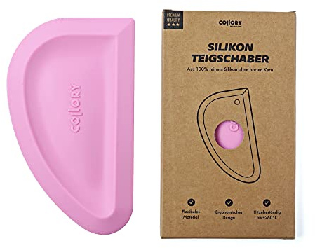 Collory® Silikon Küchen Schaber weich, ergonomischer Schüsselschaber für Flüssigkeiten, Flexibel und weich ohne harten Kern, antihaftbeschichtet und Hitzebeständig, BPA-frei und lebensmittelecht