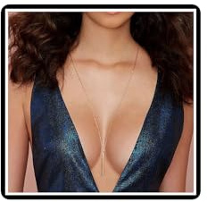 Lange Vertikale Stabkette Punkstab Y-Form Anhänger Halskette Mode Pullover Kette Schmuck für Frauen Mädchen Teenager (Gold)