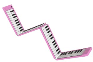 Carry-On Tragbares Pink Klappbares Digitalpiano Mit 88 Tasten von Blackstar, USB-MIDI-Controller mit wiederaufladbarem Akku Rosa