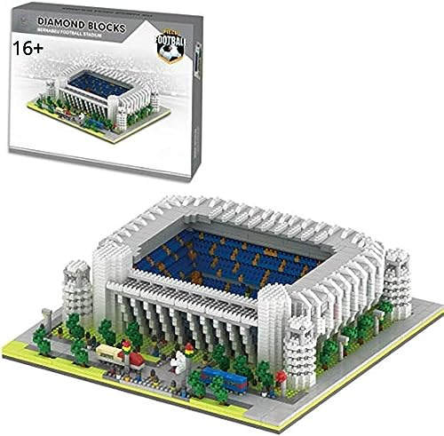 APRILA Technik Architecture Real Madrid Fußballstadion Bauset, 4575 Klemmbausteine Baustein Set, Modell Lernspielzeug für Erwachsene Sammlung Modellbausatz Nicht Kompatibel mit Große Marke Technic