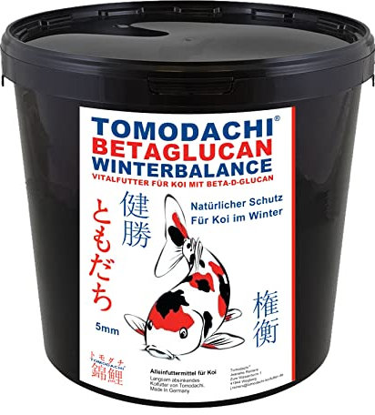 Winterfutter Koi Sinkfutter Tomodachi Immunschutz Koifutter Beta Glucan Koi Fischfutter Koigesundheit hochverdaulich arktische Rohstoffe 5mm 3kg Eimer