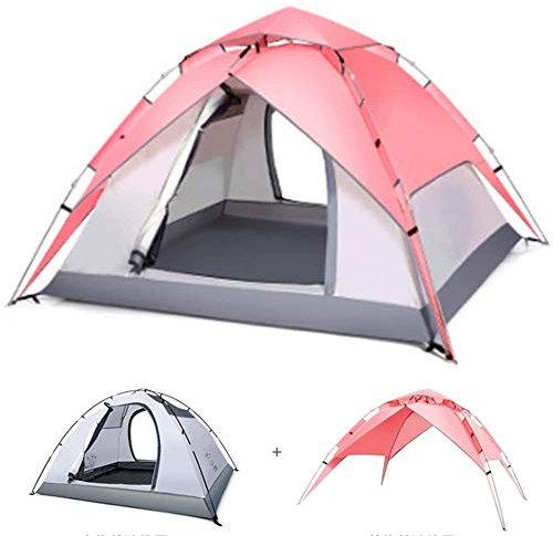Automatisches 3-in-1-Familien-Pop-up-Zelt für 4–6 Personen, Festival-Pop-up-Zelt, Strandmuschel, tragbare Zelte, wasserdicht, UV-beständig, für Reisen, Strand, Grillen, Park, Angeln, Sonnenschutz