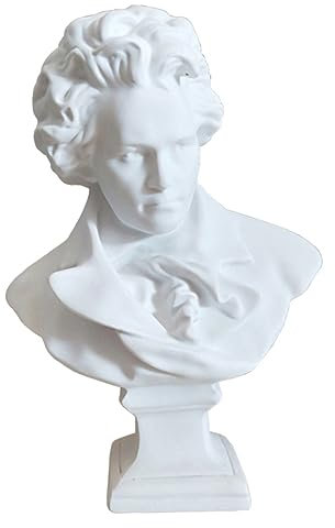 HOMSFOU 1pezzi Scultura Resina Di Beethoven Mezzobusto Decorativo Stile Europeo Per Arredamento Casa e Ufficio Unico Per Amanti Arte e Della Musica Facile Da Pulire e Manutenzione Semplice