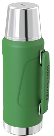 Super Sparrow Thermoskanne - Thermosflasche Edelstahl - 750ml/1L/1.5L/2L - BPA-Frei Trinkflasche - Auslaufsicherer Deckel Fungiert als Trinkbecher - Thermobecher für Sport, Outdoor