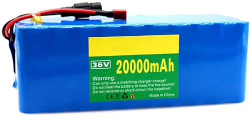 QmEna Batería de Bicicleta eléctrica de 36V, batería de Repuesto de Bicicleta Plegable de Iones de Litio de 20Ah, Motor de Bicicleta eléctrica con Cargador XT60 Plug