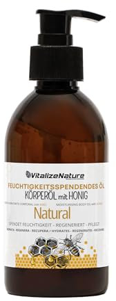 Natürliches Feuchtigkeitsspendendes Körperöl mit Honig & Aloe Vera | VitalizeNature | Schnell einziehende Formel mit Vitamin E