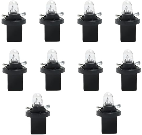 10 Pezzi Lampadina Dashboard Sourcing Map Led Cruscotto Auto 12V 2W 30MA per Auto E Moto Interior Tachimetro Strumento Indicatore Cluster Indicatore Light Pane