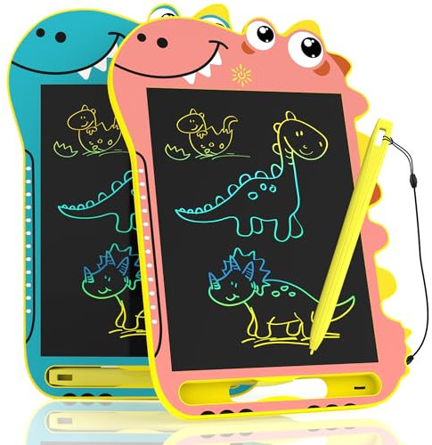 Fogray 2 Pack LCD Writing Tablet for Kids, Dinosaur Toys for 3 4 5 6 7 Year Old Boys Girls Birthday Gifts, 8.5'' LCD Drawing Tablet for Kid, Doodle Toys Drawing Pad for Toy Age 3-7