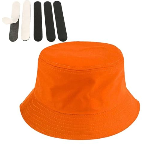 CHSZSH 1 Herren-Sonnenhut, 5 Hutaufkleber, Reise-Sonnenhut, Camping-Eimerhut, Sommer-Sonnenhut