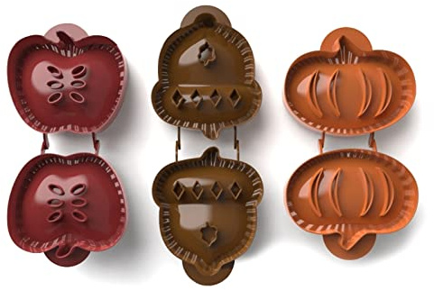 Fall Hand Pie Molds Pie Dough Press Mold Tool Pocket Pie Molds Pumpkins Acorn Shape For Kitchen Baking